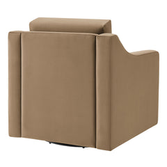 Liora Taupe Performance Velvet Armchair - Ornate Home