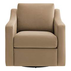 Liora Taupe Performance Velvet Armchair - Ornate Home