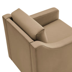 Liora Taupe Performance Velvet Armchair - Ornate Home