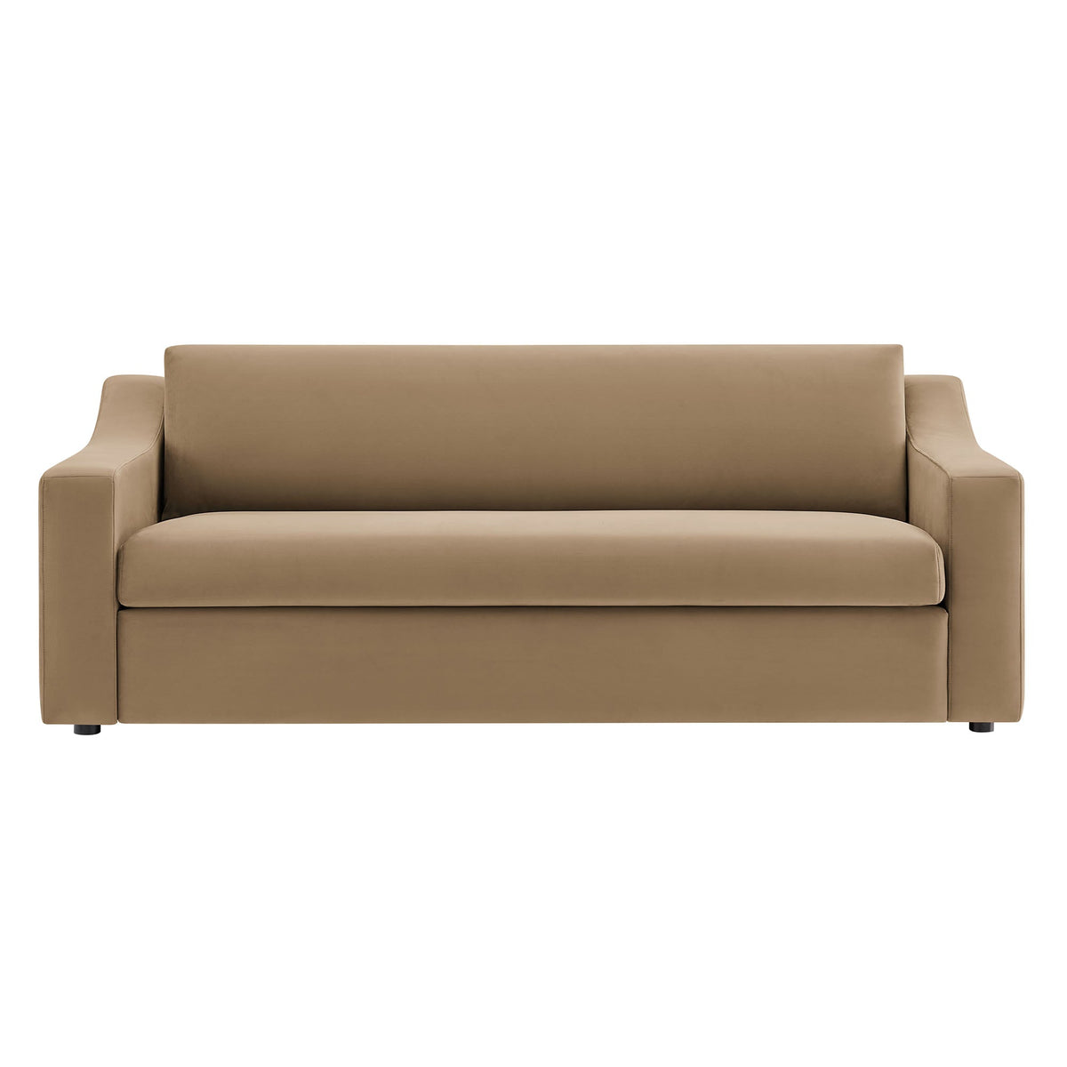 Liora Taupe Performance Velvet Sofa - Ornate Home