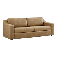 Liora Toast 87 Inch Vegan Leather Sofa - Ornate Home