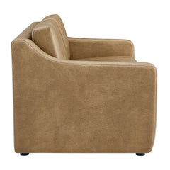 Liora Toast 87 Inch Vegan Leather Sofa - Ornate Home