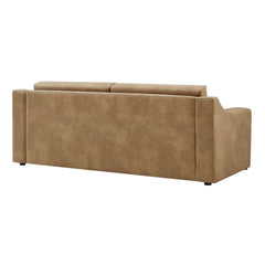 Liora Toast 87 Inch Vegan Leather Sofa - Ornate Home