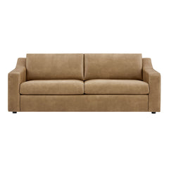 Liora Toast 87 Inch Vegan Leather Sofa - Ornate Home