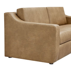 Liora Toast 87 Inch Vegan Leather Sofa - Ornate Home