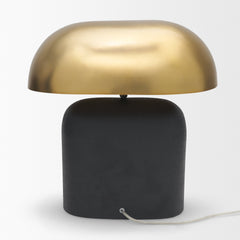 Liorre Black/Gold Textured Metal Base 1-Light Table Lamp
