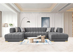 Lipa Morgan Gray Armless Chair - Ornate Home