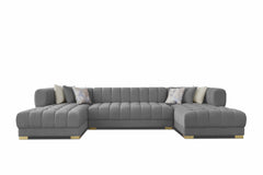 Lipa Morgan Gray Armless Chair - Ornate Home