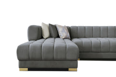 Lipa Morgan Gray Armless Chair - Ornate Home