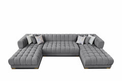 Lipa Morgan Gray Armless Chair - Ornate Home