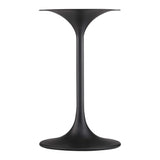 Lippa Black 20" Round Faux Travertine Side Table - Ornate Home