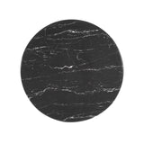 Lippa Black 28" Round Faux Marble Dining Table - Ornate Home