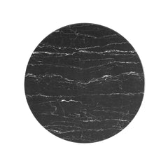 Lippa Black 36" Round Faux Marble Dining Table - Ornate Home