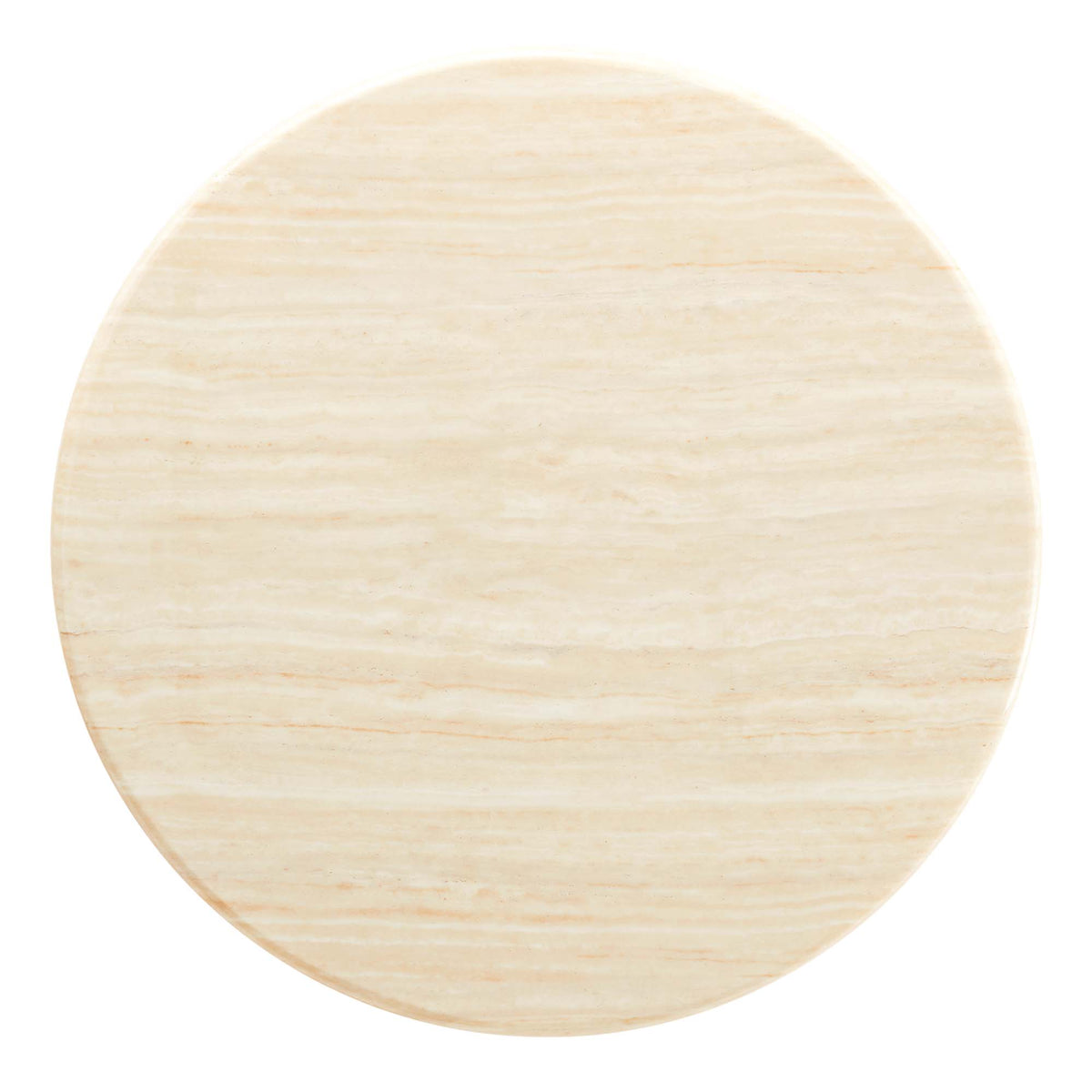 Lippa Black 36" Round Faux Travertine Dining Table - Ornate Home