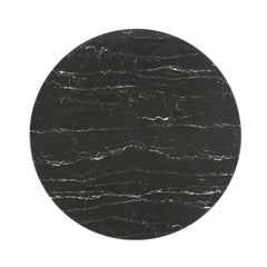 Lippa Black 40" Round Faux Marble Dining Table - Ornate Home