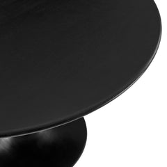 Lippa Black 48" Round Solid Wood Dining Table - Ornate Home