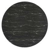 Lippa Black 60" Round Faux Marble Dining Table - Ornate Home