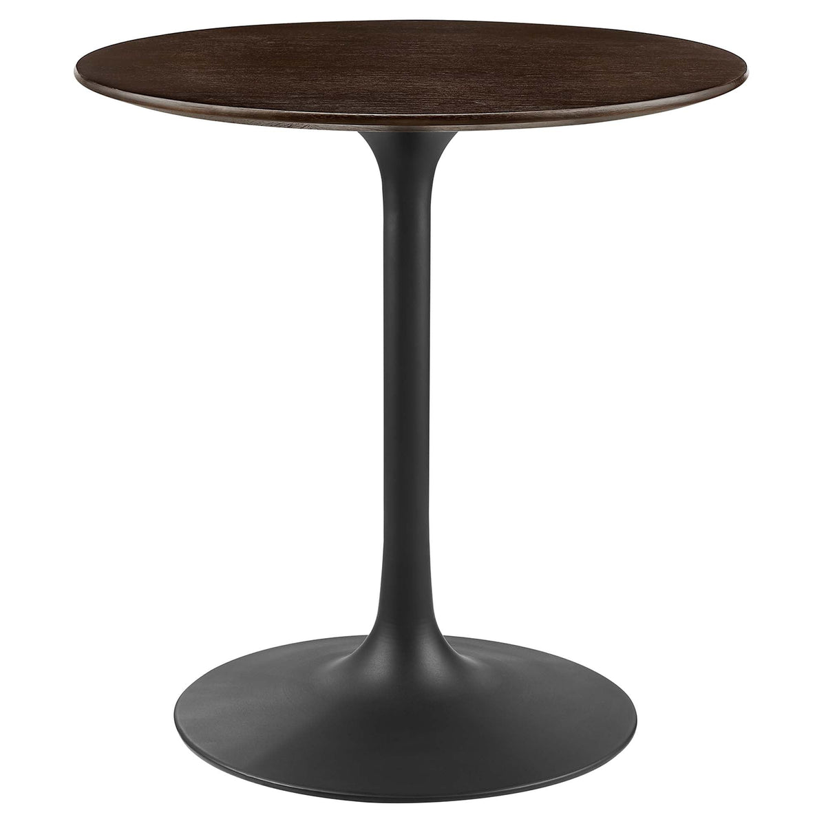 Lippa Black/Cherry Walnut 28" Round Wood Dining Table - Ornate Home
