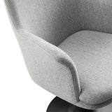 Lippa Black/Light Gray Swivel Dining Upholstered Armchair - Ornate Home