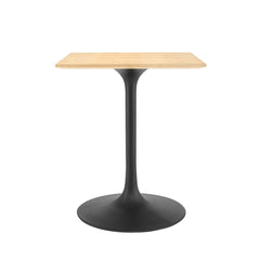 Lippa Black/Natural 24" Square Wood Dining Table - Ornate Home