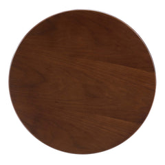 Lippa Black/Walnut 20" Round Wood Side Table - Ornate Home