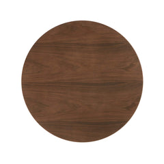 Lippa Black/Walnut 36" Round Wood Dining Table - Ornate Home