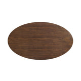 Lippa Black/Walnut 48" Oval Wood Coffee Table - Ornate Home