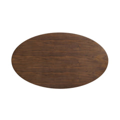 Lippa Black/Walnut 48" Oval Wood Dining Table - Ornate Home