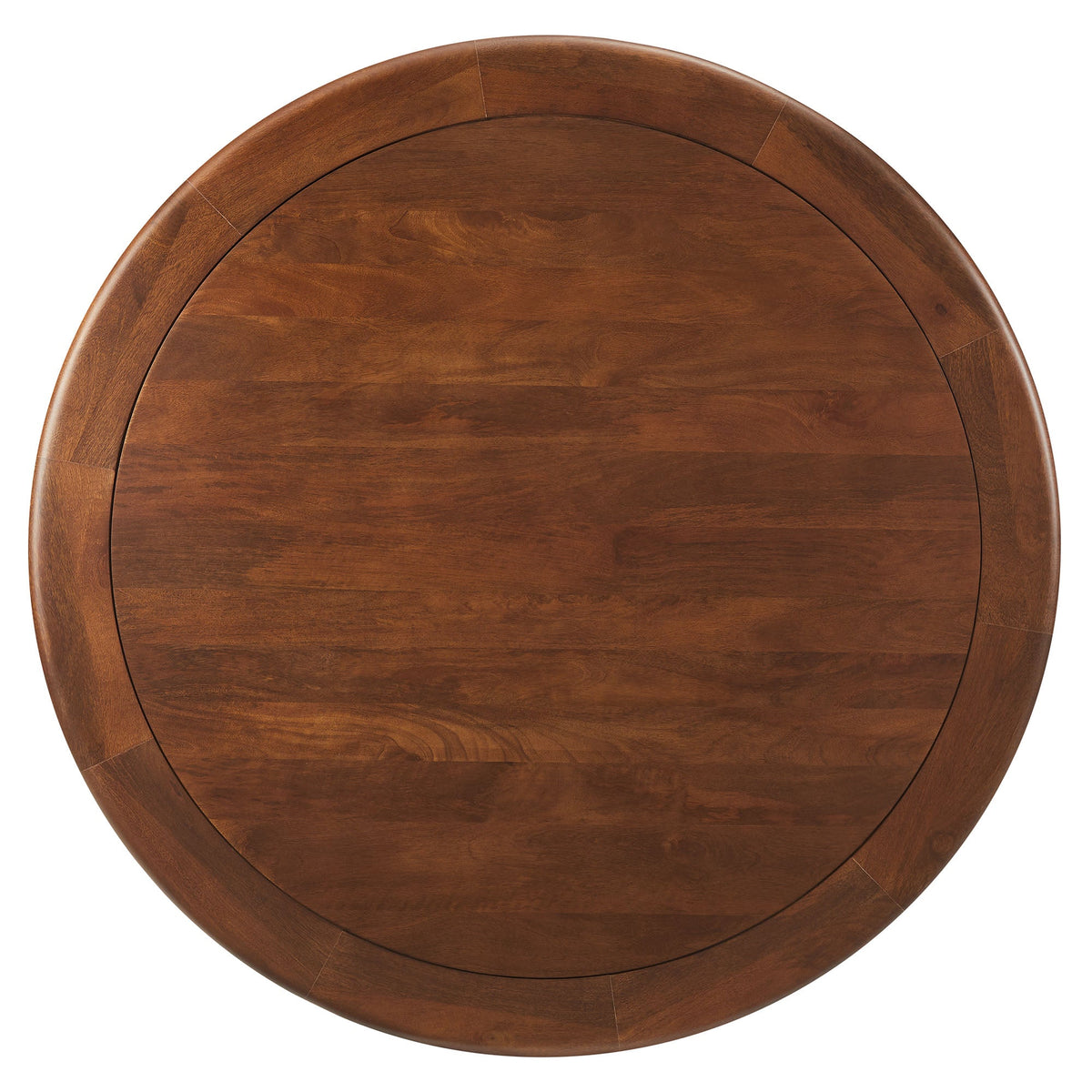 Lippa Black/Walnut 48" Round Pedestal Solid Wood Dining Table - Ornate Home
