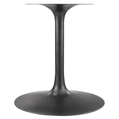Lippa Black/Walnut 48" Round Pedestal Solid Wood Dining Table - Ornate Home