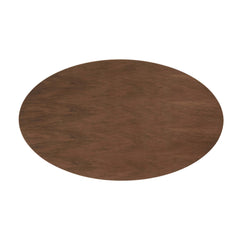 Lippa Black/Walnut 60" Oval Walnut Wood Dining Table - Ornate Home