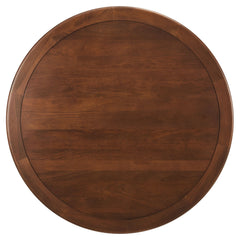 Lippa Black/Walnut 60" Round Pedestal Solid Wood Dining Table - Ornate Home