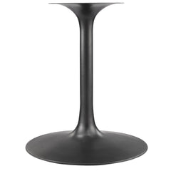 Lippa Black/Walnut 60" Round Pedestal Solid Wood Dining Table - Ornate Home