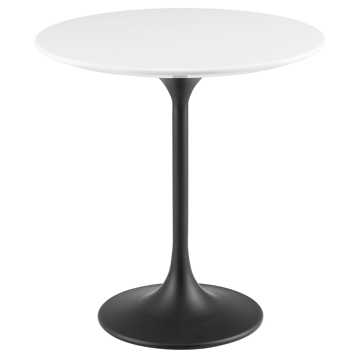 Lippa Black/White 20" Round Wood Side Table - 19.5x19.5" - Ornate Home