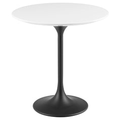 Lippa Black/White 20" Round Wood Side Table - 19.5x19.5" - Ornate Home