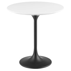 Lippa Black/White 20" Round Wood Side Table - 19.5x19.5x20" - Ornate Home