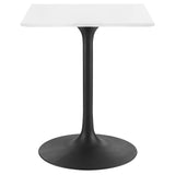 Lippa Black/White 24" Square Wood Dining Table - Ornate Home