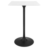 Lippa Black/White 28" Square Wood Bar Table - Ornate Home