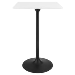 Lippa Black/White 28" Square Wood Bar Table - Ornate Home