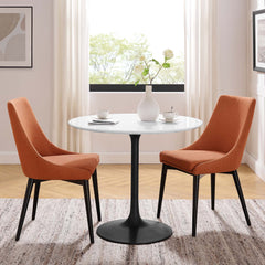 Lippa Black/White 36" Round Wood Dining Table - Ornate Home