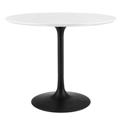 Lippa Black/White 36" Round Wood Dining Table - Ornate Home