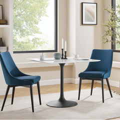 Lippa Black/White 36" Square Wood Dining Table - Ornate Home