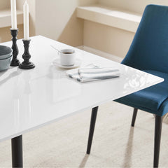 Lippa Black/White 36" Square Wood Dining Table - Ornate Home