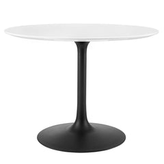 Lippa Black/White 40" Round Wood Dining Table - Ornate Home