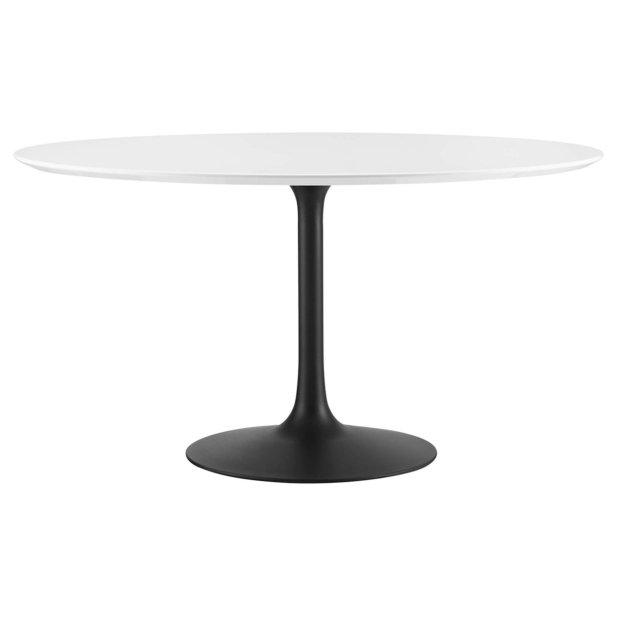 Lippa Black/White 54" Round Wood Dining Table - Ornate Home