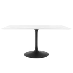 Lippa Black/White 60" Rectangle Wood Dining Table - Ornate Home