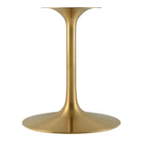 Lippa Gold 60" Oval Faux Travertine Dining Table - Ornate Home