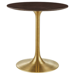 Lippa Gold/Cherry Walnut 28" Round Wood Dining Table - Ornate Home