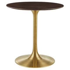 Lippa Gold/Cherry Walnut 28" Round Wood Dining Table - Ornate Home