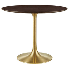 Lippa Gold/Cherry Walnut 36" Round Wood Dining Table - Ornate Home